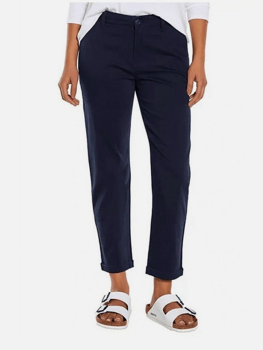 Women’s Twill Gap Ankle Pants (Navy Blue)